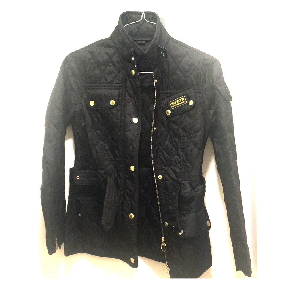 Black barbour coat